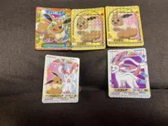 ポケモンカレーシール キラキラ メスのすがた イーブイ ニンフィア セット 5枚