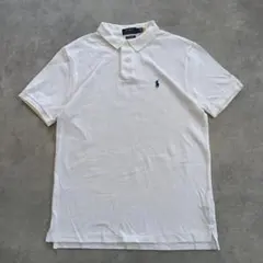 Polo Ralph Lauren M ホワイト 鹿の子 半袖ポロシャツ