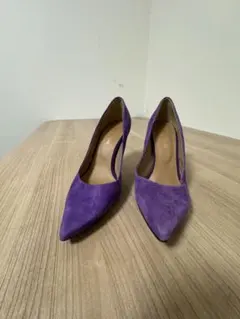 ピンキー&ダイアン　パープル スエード ポインテッドトゥ ハイヒール(S)