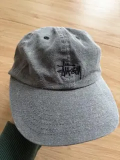 Stussy グレー キャップ ウォッシュ加工 STUSSY（ステューシー） キャップ 帽子 STUSSY Basic Washed Low Pro
