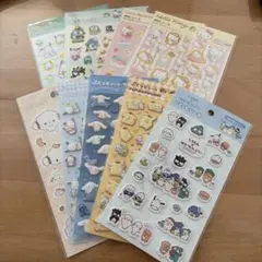 ポチャッコ　シナモロール　ポムポムプリン　はぴだんぶい　キティ　シール