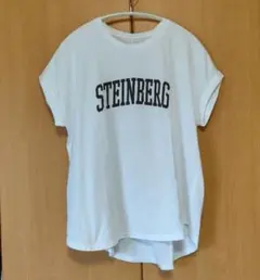 ロゴ Tシャツ　 ホワイト　フレンチスリーブ　Мサイズ相当