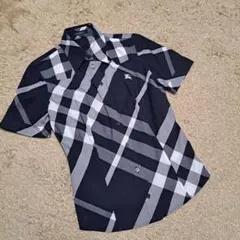 バーバリー　BURBERRY　半袖シャツ　チェック柄　メガチェック　38
