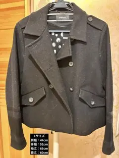 DIESEL (ディーゼル)ブラックウールダブルブレストコート