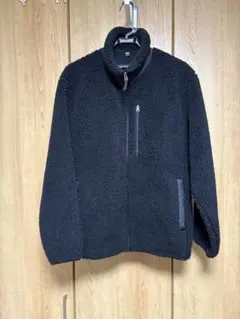 ユニクロ ボアフリースジャケット ブラック フルジップ