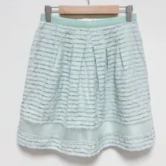 アプワイザーリッシェ|花柄刺繍 シアー ミニスカート【1】フェミニン ミント色