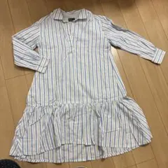 ストライプワンピース 130サイズ 七分袖