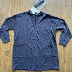 新品　THE SHOP TK カーディガン Mサイズ 羽織り　ネイビー　七分丈