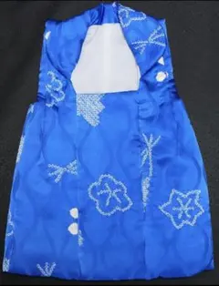 新品 七五三 男児　男の子 3歳 被布　正絹 絞り　青色　ブルー