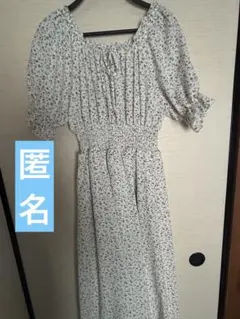 ハニーズ　レディース　ワンピース　半袖　花柄　LL 白　ホワイト