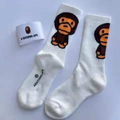 A BATHING APE ソックス ホワイト