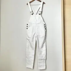 VENCE EXCHANGE サロペット　オーバーオール　デニム　白S ホワイト