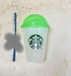 Starbucks 透明タンブラー 緑フタ