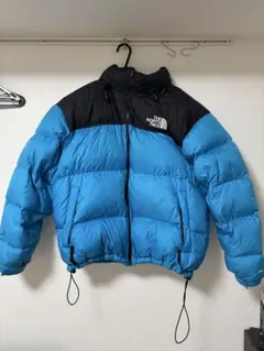 人気ヌプシTHE NORTH FACE ダウンジャケット 青/黒