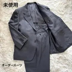 ✨未使用✨F-one ビジネススーツ　オーダー品　グレー　記名刺繍有りのサムネイル