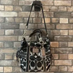 COACH ポピーシグネチャー ルレックススポットライトトート 2wayバッグ