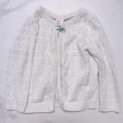 H&M エイチアンドエム レース ホワイト ベビー用カーディガン 80サイズ