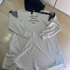 ALGY フード付き長袖ワンピース Sサイズ