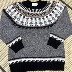 希少ALPACA IMPORTS ノルディック柄ニットセーター アルパカ100%