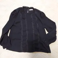 earth music&ecology 長袖ブラウス ブラック F