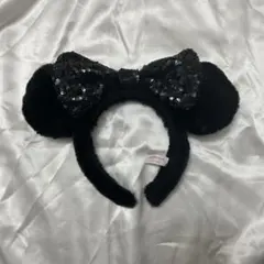 東京ディズニーリゾート カチューシャ ブラック スパンコール