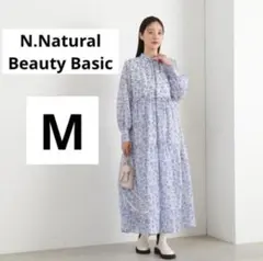 ワンピース N.ナチュラルビューティーベーシック　ハイネックフローラルワンピース