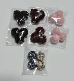 100均　ファー チャーム セットハンドメイド