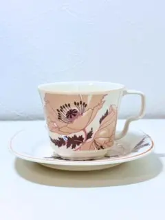 ノリタケ Versatone 花柄 カップ＆ソーサー 日本製 レトロ