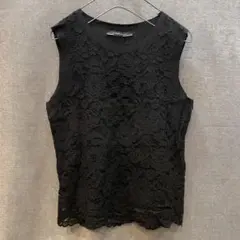 ★ ZARA COLLECTION ノースリーブブラウス 黒 レース