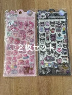 2枚セット！　クロミ　マイメロ　ウォーターシール　ボンボンドロップシール（3）