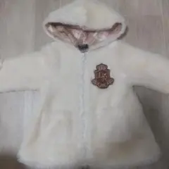 クリーム色 ファーコート アウター 90cm