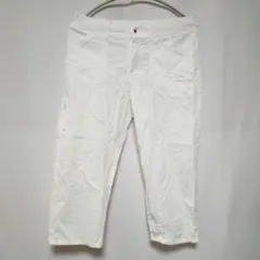 Lee リー【L】リラックスフィット カプリパンツ ホワイト ストレッチ ワーク