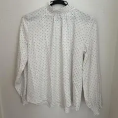 未使用ドッド柄ブラウス