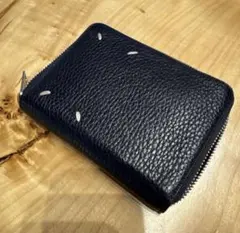 マルジェラ レザー 二つ折り財布 ネイビー