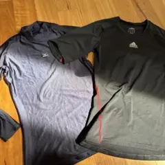 adidas 半袖シャツ ミズノ　長袖