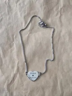 BTS SUGA ハート型 ネックレス