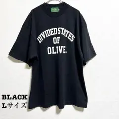 試着のみ DIVIDED STATES OF OLIVE Tシャツ L ブラックのサムネイル