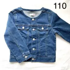 KP ノーカラーデニムジャケット　110 Gジャン
