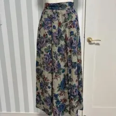 ユニバーシティーデパリ ソルボンヌ 花柄ロングスカート