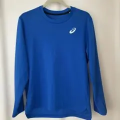 アシックス メンズ長袖Tシャツ 青