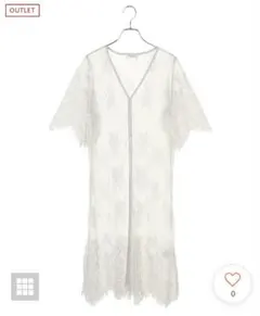 earth music&ecology アイボリー レースカーディガン