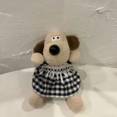 グルミット　キーホルダー　チェック　ぬいぐるみ　キーチャーム　犬　韓国　大人気