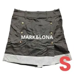 MARK&LONA マークアンドロナ ラップ キュロットスカート カーキ 日本製のサムネイル