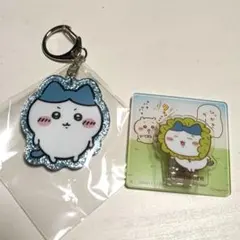 ハチワレ ちいかわ アクリルシーンクリップビスケット ラメ アクキー