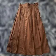ブラウン フレアロングスカート Fサイズ