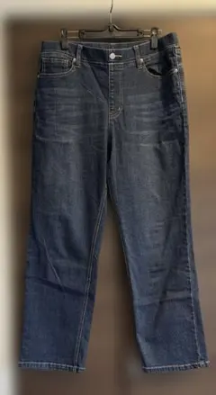 しまむらCLOSSHI ウエストゴムストレートデニム　LLサイズ ストレッチ