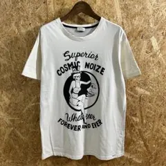 DIESEL　ディーゼル　Ｔシャツ　白　M　背面ストライプ　古着　送料無料