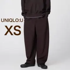 UNIQLO:U ブラッシュドスウェットワイドパンツ ダークブラウン XS