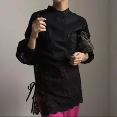 Ameri LAYERED LACE DRESS SHIRT