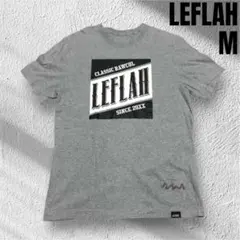 LEFLAH レフラー 極美品 ボックスロゴ Tシャツ カットソー M グレー